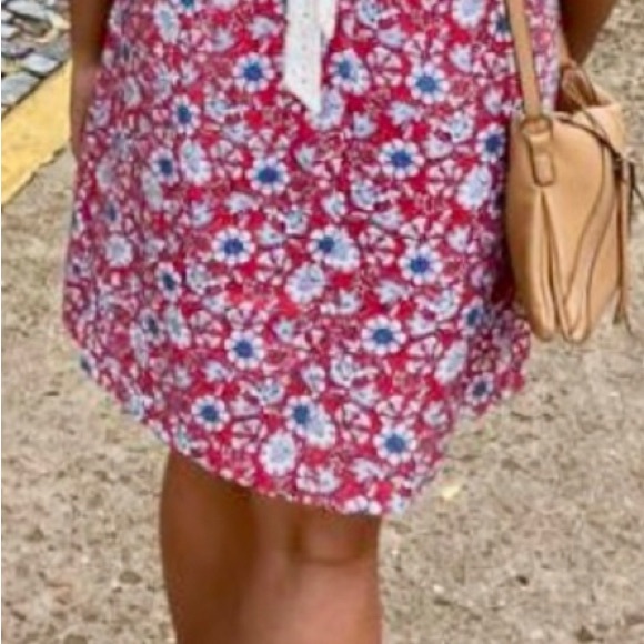 Loft Skirts | Red Floral Printed Mini Skirt - Loft Size M | - Picture 3 of 8